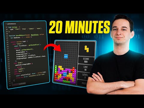 3 Hours Coding Tetris Condensed To 20 Minutes | React.js