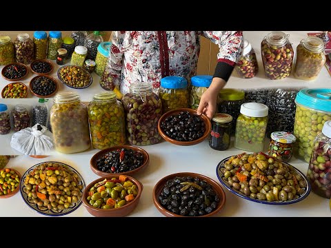 ترقيد الزيتون الاسود بالملح فقط بالطريقتين التقليدية والعصرية/ترقيدالزيتون الاخضر بنوعيه لاكترمن سنة