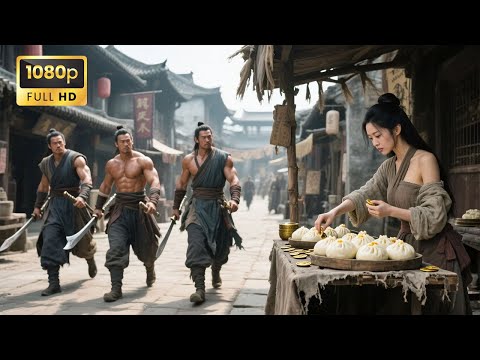 Action Martial Arts: A humble noodle vendor lady is a master, beats 10 bullies barehanded!