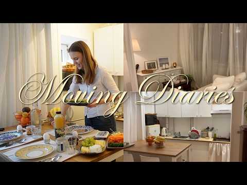 moving diaries | copenhagen studio: getting settled, decorating, thrift haul & big announcement 💍