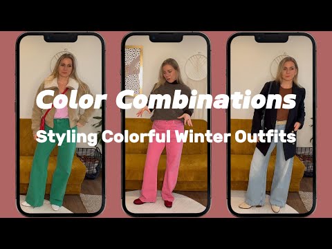 Color Combinations   How to style colorful outfits in winter