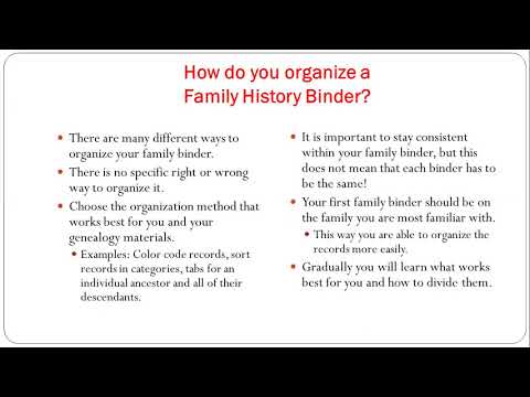 How to Create a Family History Binder