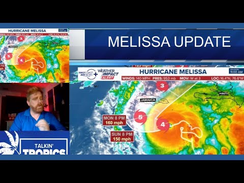 Melissa nearing Cat 5 intensity near Jamaica, Sunday Update