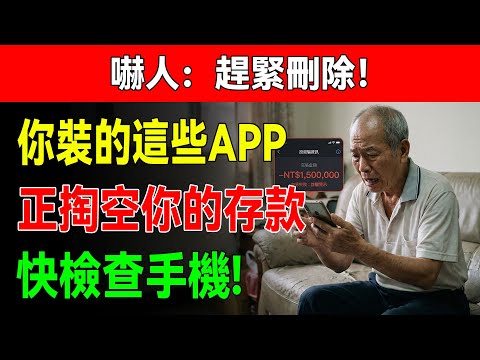 警務處緊急警告！手機裡有這5種APP趕緊刪！手電筒、天氣、清理大師全是「吸錢」木馬！已害萬人破產！#APP詐騙 #木馬病毒 #手機安全