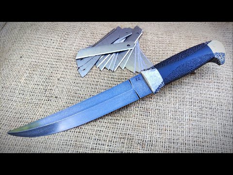 Wootz steel from construction knives . Making BEBUT knife