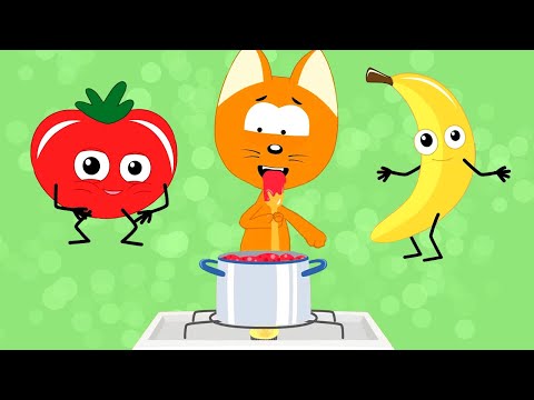 Готовим  и кушаем вкусняшки вместе  с Котэ -  🚑 Котэ едет и поёт – Сборник –  песенки для малышей