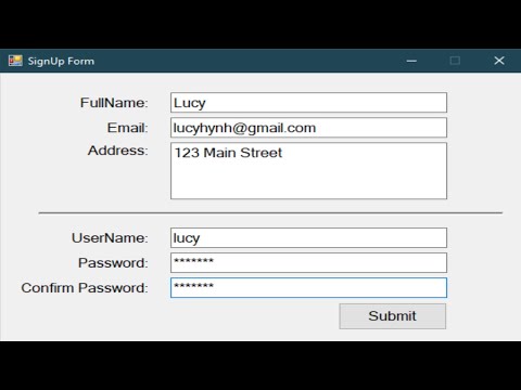 C# Tutorial - Create User Registration Or Sign Up Form with Local Database | FoxLearn