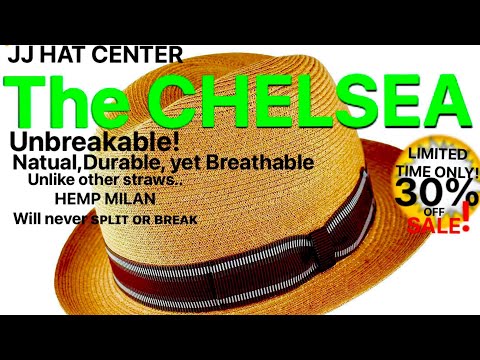 THE CHELSEA - 2” Brim, Hemp Milan Straw By The 113 Year Old Hat Shop in NYC