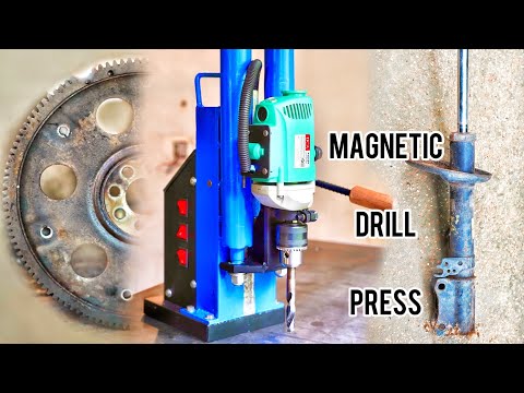 DIY, Magnetic Drill Press From Scratch Shock Absorber and Flywheel