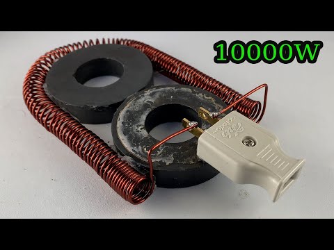 How to make 10000w free electricity energy self running with copper wire & magnet