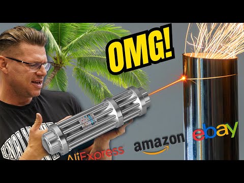 eBay LASER POINTER burns HOLES! REAL or FAKE?! 4 INSTAGRAM myths debunked