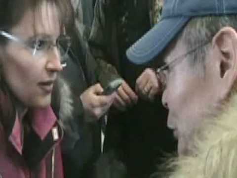 Gov. Palin talks with Nicholas Tucker