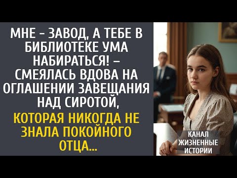 Мне завод, а тебе в библиотеке ума набираться! – смеялась вдова на оглашении завещания над сиротой..