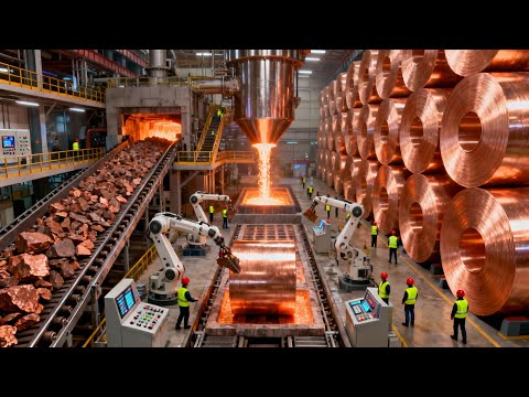 Inside The World’s BIGGEST Copper Factory! How Raw Rock Becomes 99.99% Pure Copper (Full Process)
