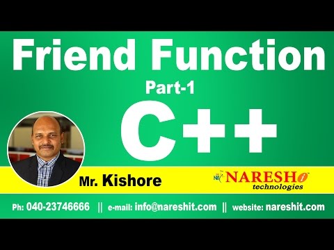 Friend Function in C++ Part 1 | C++ Tutorial | Mr. Kishore