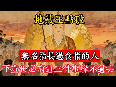 地藏王點破：無名指長過食指的人，下壹世必有這三件事，躲不過去！#立地成佛#念佛修行#因果正見#修行障礙化解#生死因果#佛学#佛教