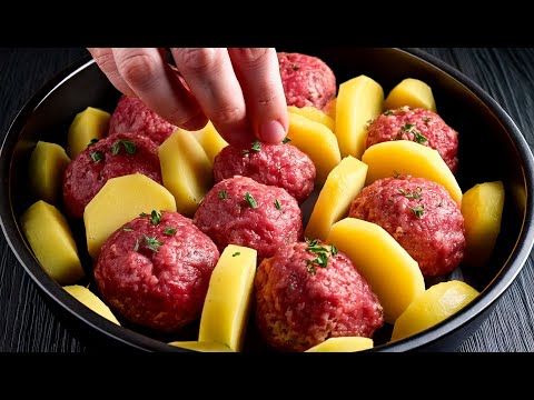 Prepare in 30 minutes: juicy meatballs, potatoes and secret sauce!