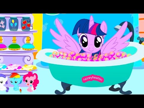 Twilight Sparkle Bubble Bath + Jumping - Let's Play Online Horse Games - Honeyheartsc