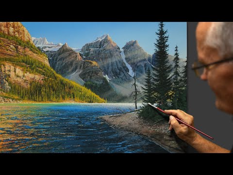 "Mountain Lake" Painting - Viktor Yushkevich.