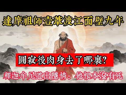 達摩祖師壹葦渡江面壁九年，圓寂後肉身去了哪裏？釋迦牟尼道出隱情：他根本沒有死#立地成佛#念佛修行#因果正見#修行障礙化解#生死因果#佛学#佛教