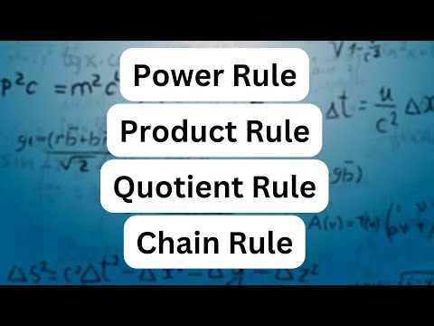 Derivative Rules in Minutes! | Power Rule, Product Rule, Quotient Rule & Chain Rule