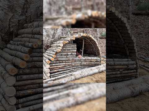 Building a Secret DUGOUT Shelter Under a Tree 🌲 #survivalgame #bushcraft #survival