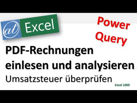 Excel - PDF-Rechnungen analysieren - Power Query - Umsatzsteuer