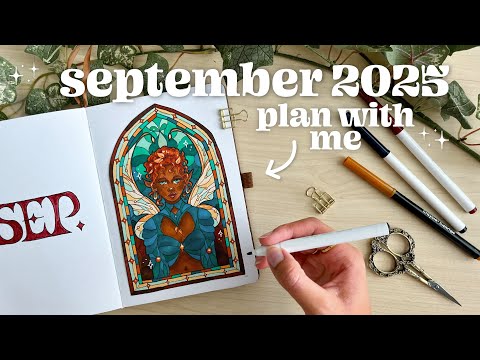 september 2025 bullet journal plan with me 🧚🏽‍♀️ bullet journal inspiration and ideas !!