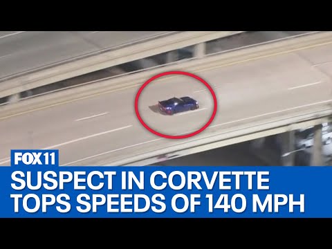 High-speed pursuit of suspect in Corvette in San Gabriel Valley