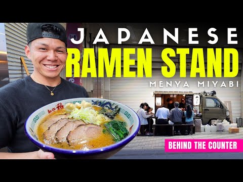 Behind the Counter at a Japanese Ramen Yatai Stand