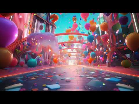 1 HOUR multicolor v2 | Happy Celebration BG Video Loop Wallpaper Screesaver
