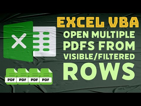 VBA - Open multiple PDF files from visible/filtered rows in Microsoft Excel directly
