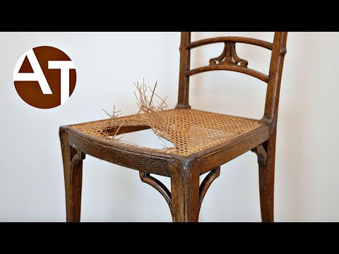 20€ Art Nouveau chair gets professionally restored