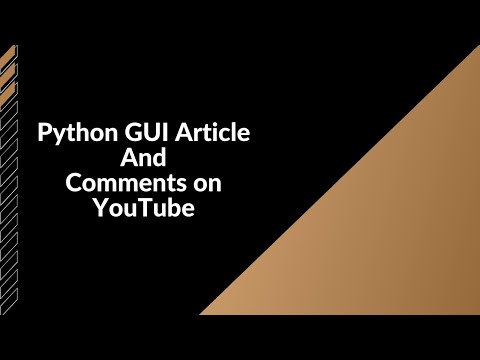 Article on Python GUI Frameworks