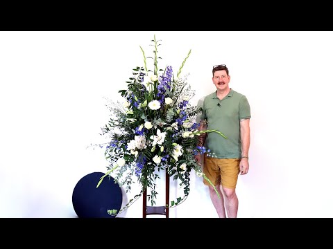 How To Make A Large Pedestal Design With Fresh Flowers