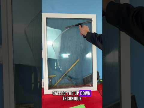 Up down window cleaning fanning technique tip! #windowcleaning #satisfying #oddlysatisfying #wcra