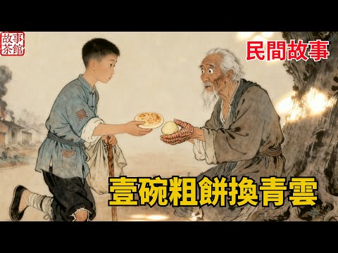 瘸脚少年给乞丐分享干粮，谁知是隐姓埋名的富豪！善心换来锦绣前程，全村人都赞不绝口！#民間故事#情感 #睡前故事#人生感悟