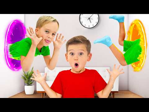 Kids Jump through the wall - funny stories for children