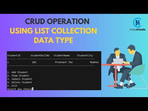 CRUD operations using List collection data type in python #collection  #college   #engineering