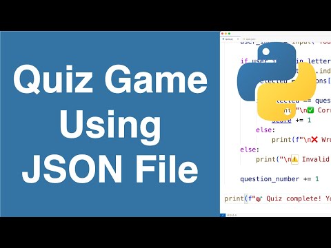 Quiz Game Using Data From A JSON File | Python Example