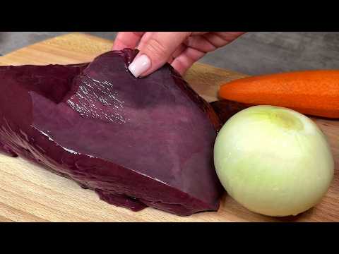 The most tender beef liver recipe with onions and carrots! It couldn't be more delicious!
