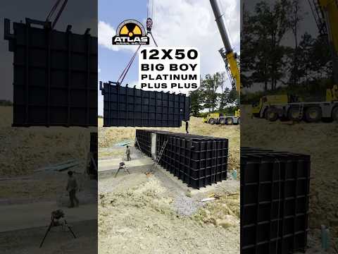 Installing a 12x50 Big Boy Platinum Bomb Shelter  #atlassurvivalshelters