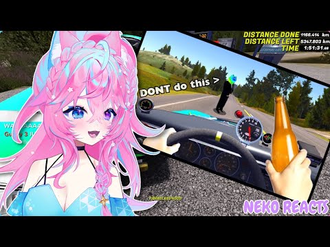 ━☆NEKO REACTS━☆ CHAOS REIGNS ! TOO DRUNK ? ! | REACTING TO Getting Violently Drunk in My Summer Car
