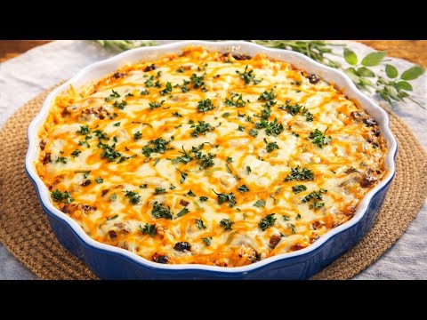 Dieses Gericht wird alle sofort begeistern! Ein köstlicher Auflauf mit Kartoffeln, Rindfleisch,Käse!