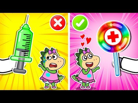 😨Sparkle got the Dragon Flu!! 🤧but She’s Scared of the Hospital! 🏥 Stories for Kids by Fire Spike 🔥