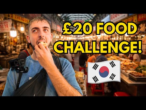 £20 Street Food Challenge in SEOUL 🇰🇷 | South Korea’s Famous Night Markets