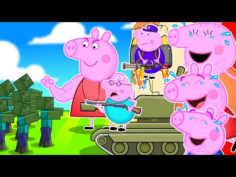 Peppa vs Zombies!! FUNNIEST PEPPA PIG ANIMATIONS!! (Try Not To Laugh)