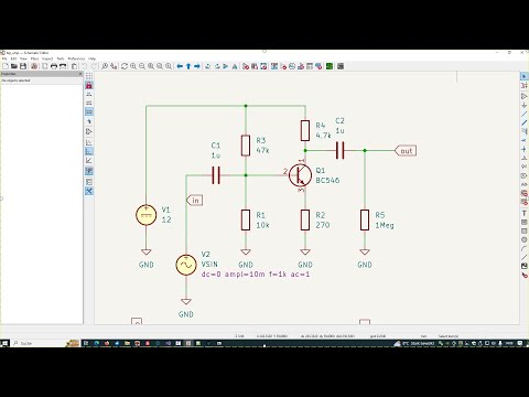 ngspice in KiCad 8: optimizing a bipolar amplifier