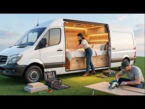 Couple Create Dream Camper Van From Scratch | Full Build by ‪@Mar.lavender‬