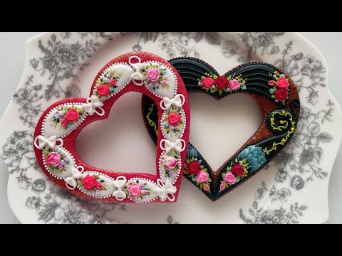 Floral Heart Cookies. Happy Mother's Day!❤️